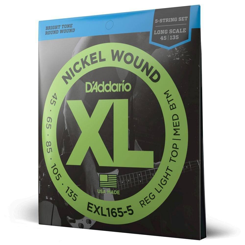Encordoamento Baixo 5C .045 D`Addario Nickel Wound Exl165-5