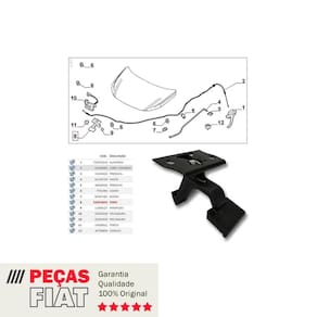 Fecho trava de capo fiat argo 1.0 6v  novo 52052842