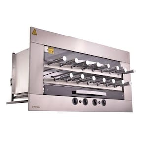 Churrasqueira a Gás de Embutir 15 Espetos Inox AGE-15 Titan