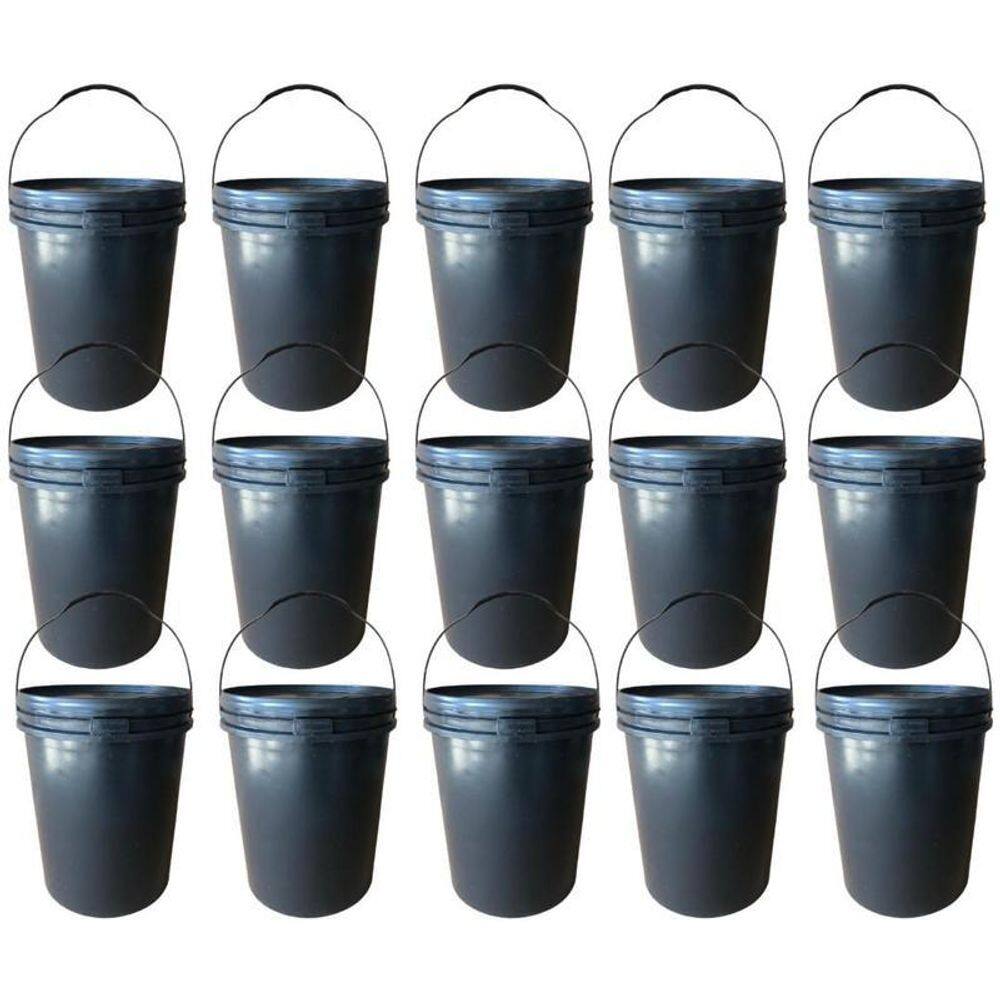 Balde 16L Para Armazenar Produtos Com Tampa - 15 Pçs