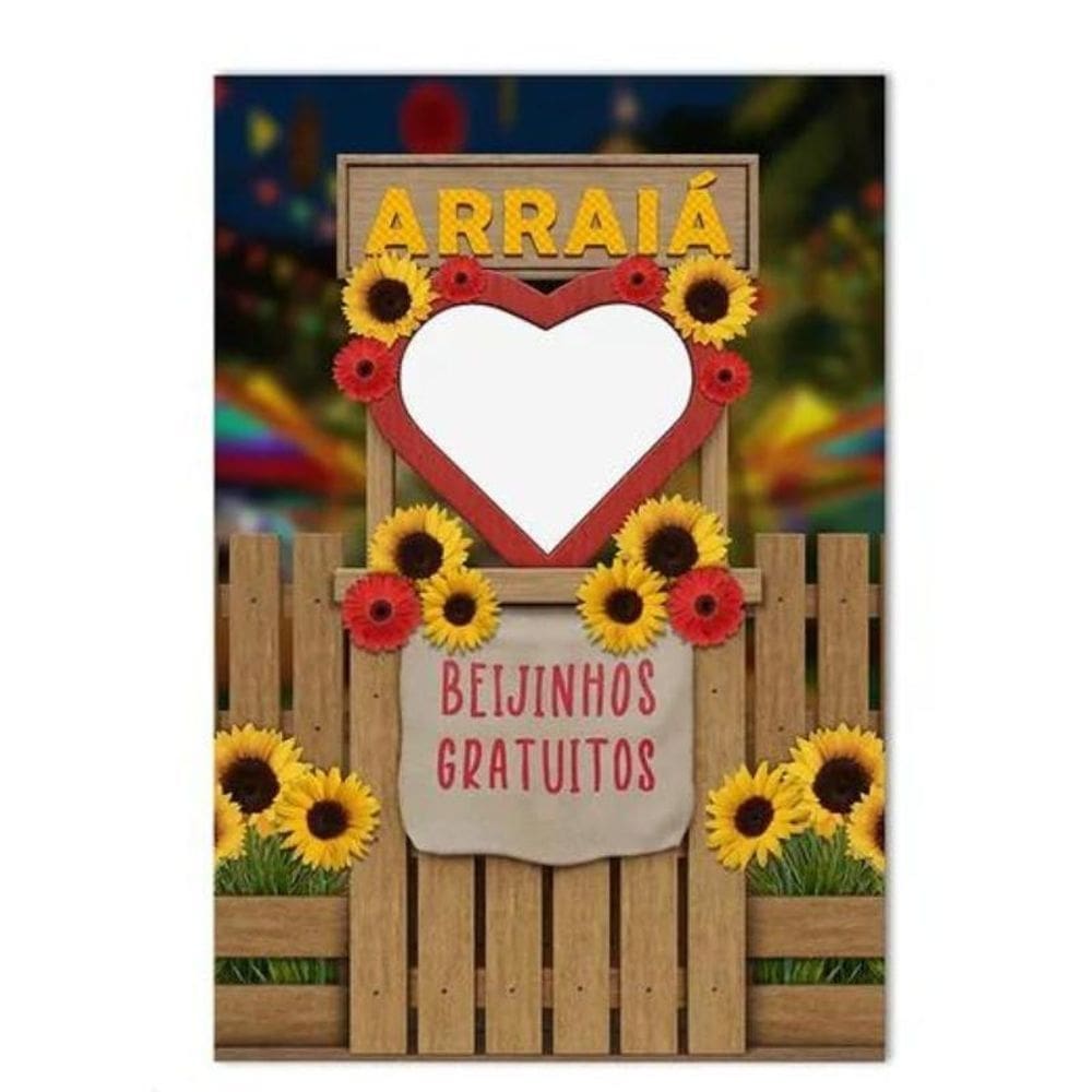 Painel Decorativo Vazado Festa Junina Beijinho Gratuitos