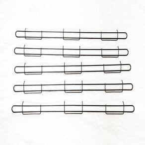 Anteparo frontal amapa 092 preto para bandeja gondola kit 10