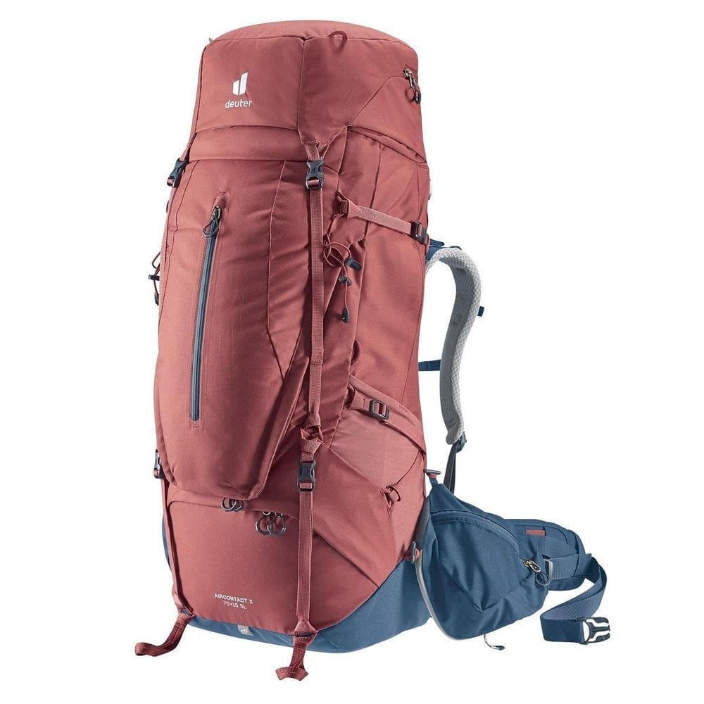 Mochila cargueira aircontact x 70 + 15 sl com daypack trekking deuter