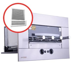 Churrasqueira a Gás de Embutir 4 Espetos Inox AGE-04 com Kit Ventilação Titan