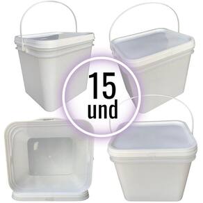 Balde retangular 3.6l para yakissoba - 15 pcs
