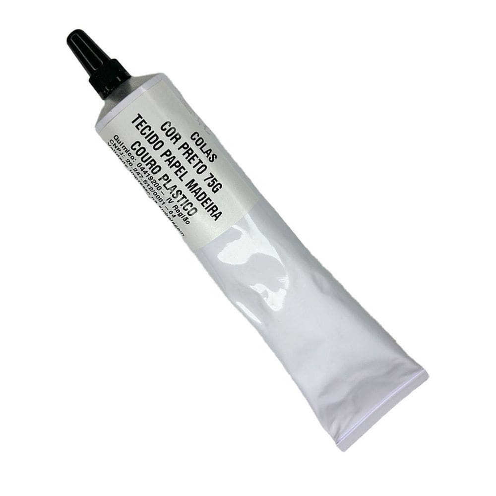 Colas Cor Preto 75g Tecido Papel Madeira Couro Plastico