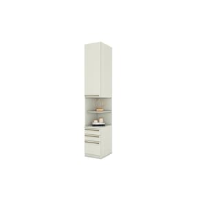 Mesa de Cabeceira Modulada MC02 Seletto c/ 1 Porta e 3 Gavetas cor Areia - Henn