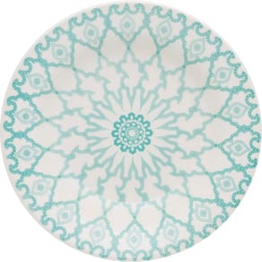 Kit 8 Pratos de Sobremesa Donna Mandala Oxford Cerâmica 19cm