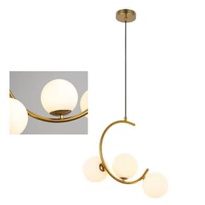 Luminaria Lustre Pendente Meia Lua Luxo Enfeite Casa Sala Quarto Cozinha Moderno