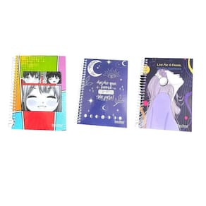 Caderno espiral 1/4 capa dura 96fls pacote  kit 5un