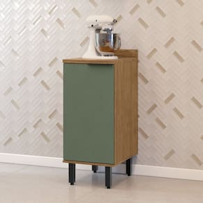 Balcão para Cozinha 1 Porta Toscana Espresso Móveis Freijó/Jade