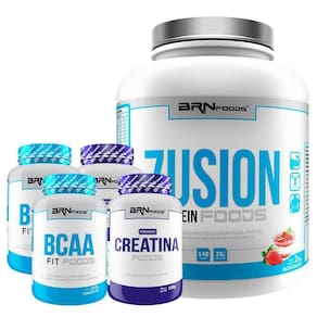 Kit fusion protein 2kg+ 2 bcaa 100g+ 2 creatina 100g