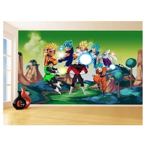 Papel De Parede Dragon Ball Goku Vegeta Anime 3,5M Dbz320