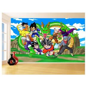 Papel De Parede Dragon Ball Goku Vegeta Anime 3,5M Dbz458