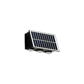 Luz solar de parede externa 6 LEDs, luz quente IP64, impermeável