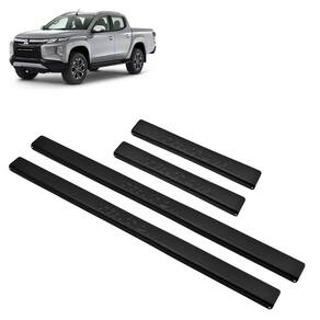 Soleira aluminio preta  brasikar l200 triton 2019