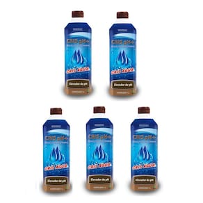 Kit 5 elevador de ph cris água neutralizador de acidez 1lt