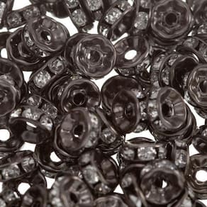 Rondela rondelle de strass 6mm com 500 unidades - cinza