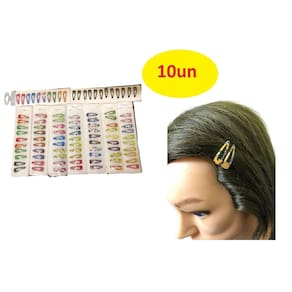 10 presilhas de cabelo tic tac pequeno 3cm infantil