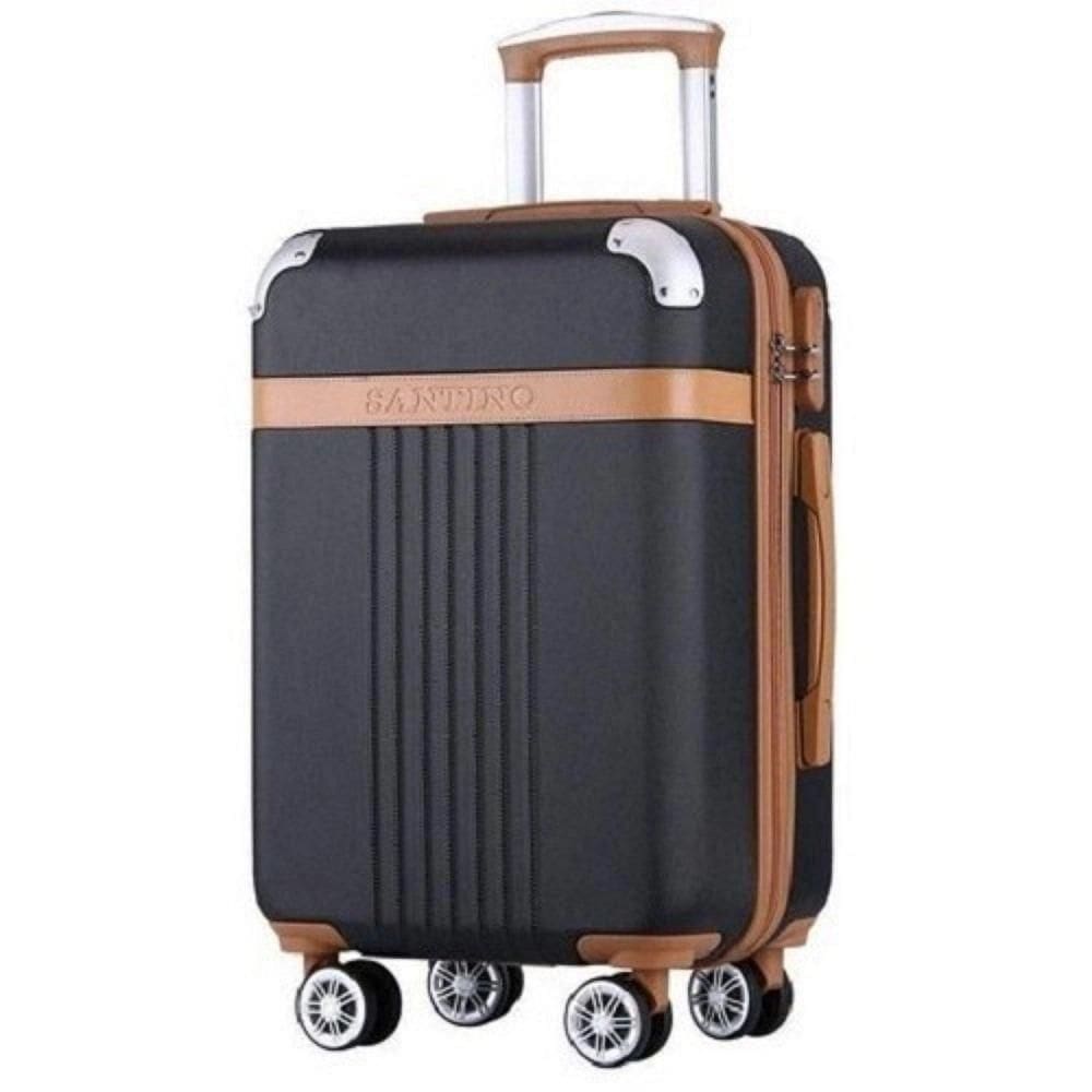 Mala viagem média rodas abs 360 graus santino athena - preto