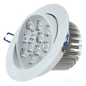 Kit 4 lâmpadas spot led 12w embutir redonda bco quente bivol