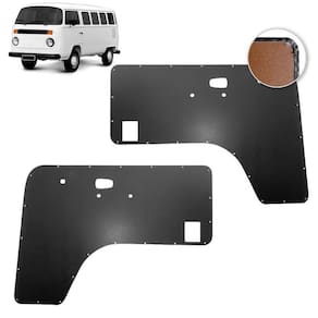 Forro De Porta Dianteira Kombi 98 Em Diante Preto