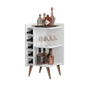 Adega de canto malbec cor branco - comprar moveis em casa