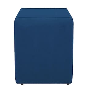 Puf puff dado quadrado suede azul marinho para sala recepção