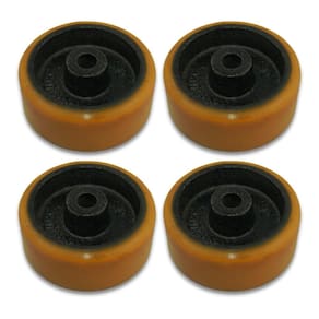 Kit Roda 312 Ferro Com Poliuretano Para Rodízio 170Kg 4Un