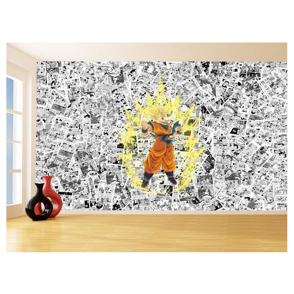 Papel De Parede Dragon Ball Goku Página Manga 3,5M Dbz546