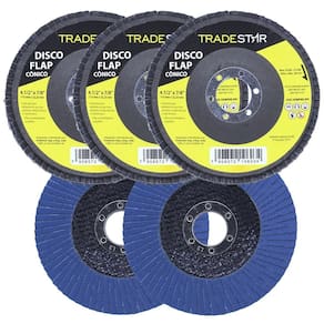 Kit disco de lixa flap 4.1/2 grão 120 para lixadeira 05 un