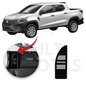 Descanso de pé nova fiat strada 20 a 22 aço escovado preto