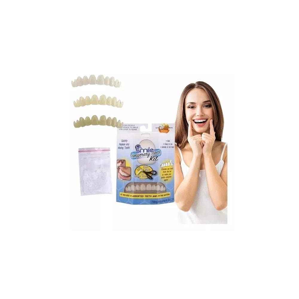 Kit de dentes temporários para reparo dentário multitom com 30 dentes