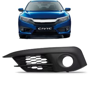 Moldura farol milha civic 2017 a 2020 preta com furo