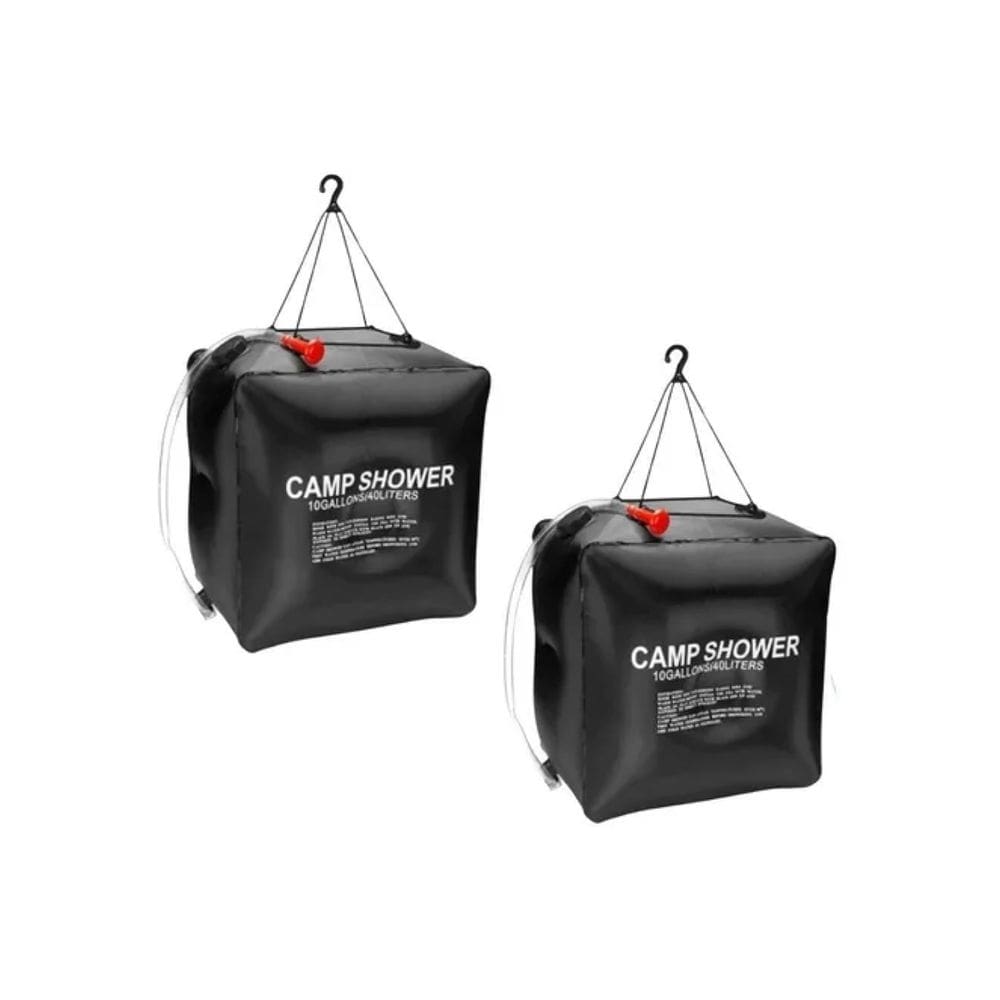 Chuveiros solares portáteis 40L x 2 Camping Beach Trekking