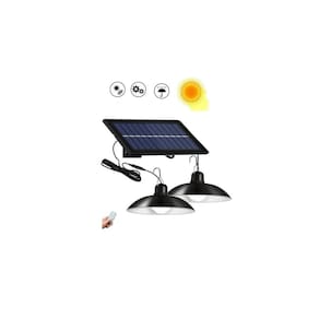 Lâmpada pendente LED solar 240W com controle de teto duplo