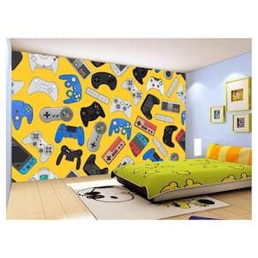 Papel De Parede 3D Infantil Controle Game Jogo 3,5M Azs233