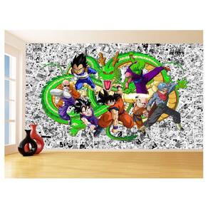 Papel De Parede Dragon Ball Goku Vegeta Anime 3,5M Dbz117