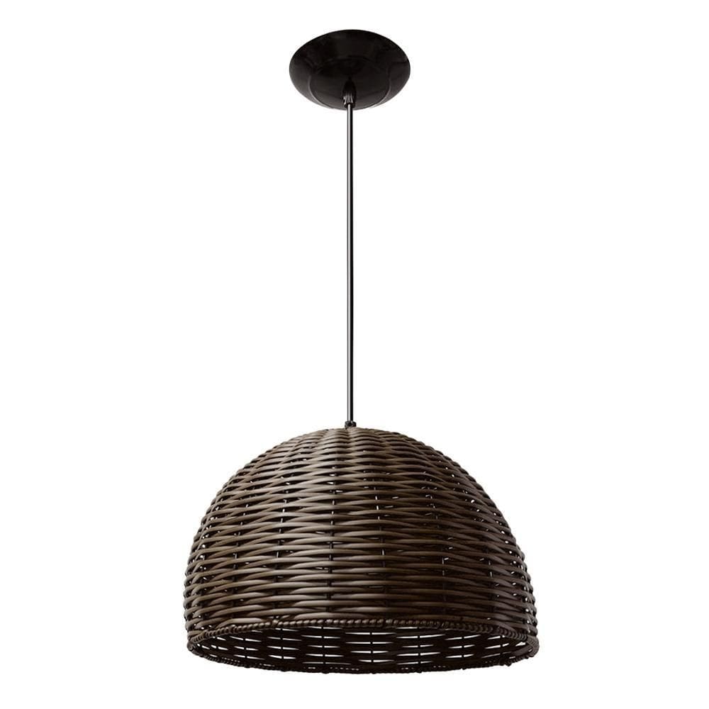 2x pendente junco poptem meia  35cm tabaco