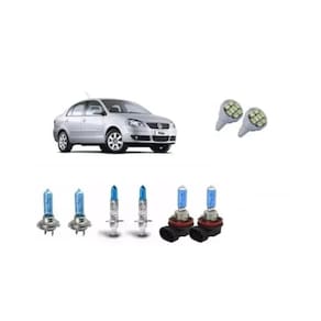 Kit lampada super branca + led polo 2007/2014 farol e milha