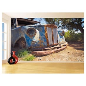 Papel De Parede 3D Carro Antigo Hot Rod Custom 3,5M Cxr121