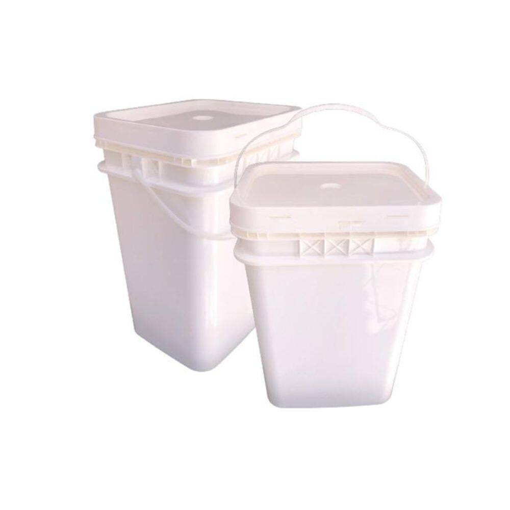 Balde retangular 20l com tampa lacre e alça - bpa free