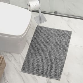 Tapete banheiro 60cm x 40cm bolinha macarrão microfibra