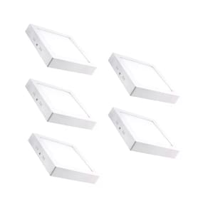 Refletor de painel LED montado no teto de 24 W, pacote com 5 - branco