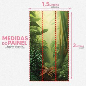 Papel De Parede Painel 3D Folha Floresta Tropical Viníl 1,5M