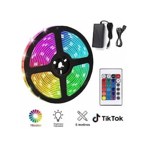 Tira de fita LED 5m 300 multicolorida 2835 SMD 12V