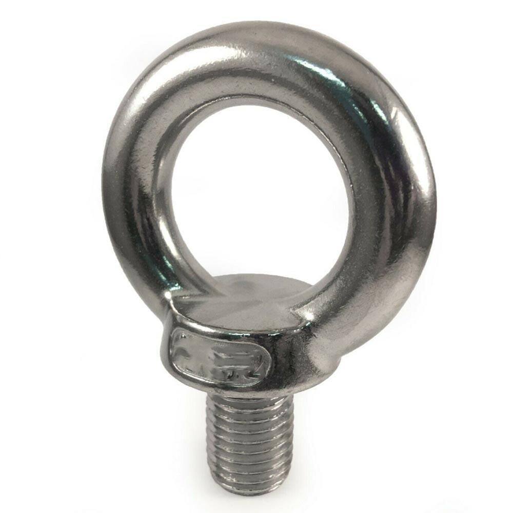 Parafuso olhal macho em inox 316 rosca m12 argola reforçada