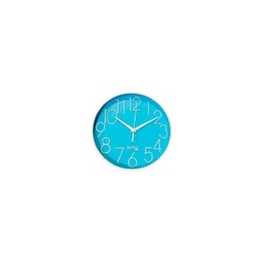 Relógio de parede mural decorativo de 25 cm redondo Silent Turquo