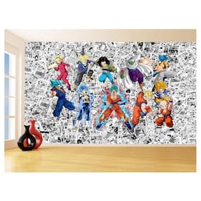 Papel De Parede 3D Dragon Ball Goku Vegeta Anime 3,5M Dbz97