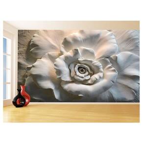 Papel De Parede 3D Arte Flor Escultura Pétalas 3,5M Tra143